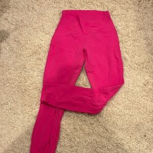 lululemon sonic pink align leggings